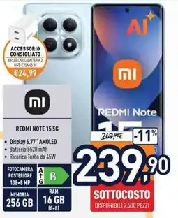 Unieuro REDMI Note 15 5G offerta