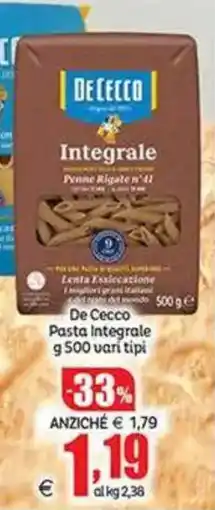 Elite De Cecco Pasta Integrale offerta