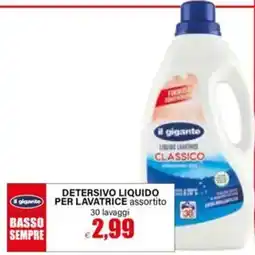 Il Gigante il gigante Detersivo liquido per lavatrice classico offerta