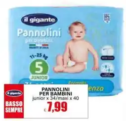 Il Gigante il gigante Pannolini per bambini junior offerta