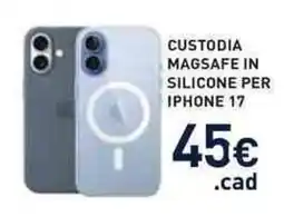 Unieuro Custodia Magsafe in silicone per iPhone 17 offerta