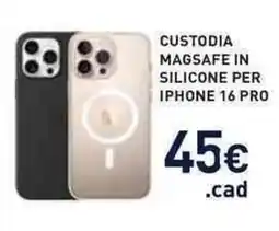 Unieuro Custodia Magsafe in silicone per iPhone 16 Pro offerta