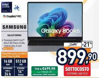 Unieuro SAMSUNG GALAXY BOOK6 offerta