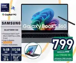 Unieuro SAMSUNG Galaxy Book5 360 offerta