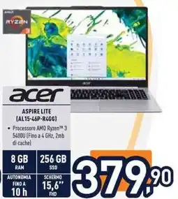 Unieuro Acer Aspire Lite offerta