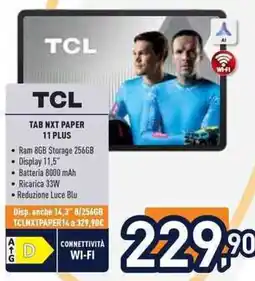 Unieuro TCL TAB NXT PAPER 11 PLUS offerta