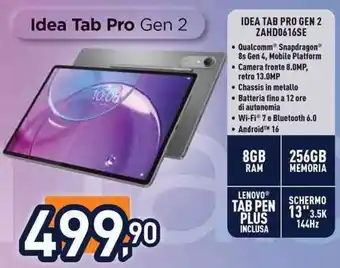 Unieuro Idea Tab Pro Gen 2 offerta