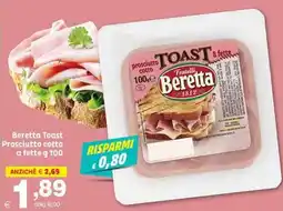Elite Beretta Toast Prosciutto cotto offerta