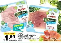 Elite Citterio Taglio Fresco in leggerezza Prosciutto crudo Prosciutto cotto di alta qualità offerta