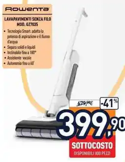 Unieuro Rowenta Lavapavimenti Senza Filo Mod. GZ7035 offerta