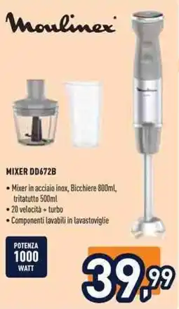 Unieuro Moulinex Mixer DD672B offerta