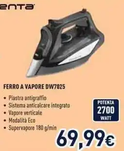 Unieuro ENTA Ferro a vapore DW7025 offerta