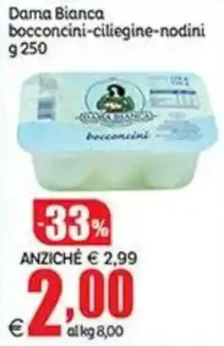Elite Dama Bianca bocconcini-ciliegine-nodini offerta