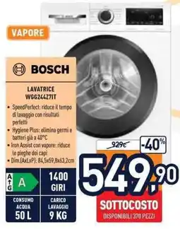 Unieuro BOSCH LAVATRICE WGG244Z71T offerta