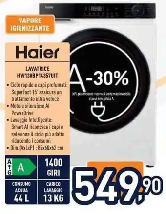 Unieuro Lavatrice Haier offerta