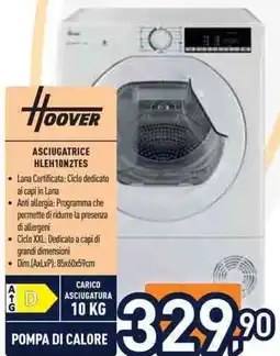 Unieuro Hoover Asciugatrice HLEH10N2TES offerta