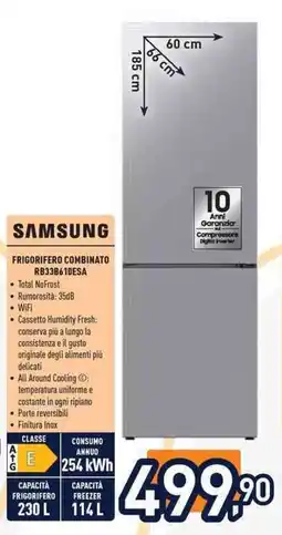 Unieuro SAMSUNG FRIGORIFERO COMBINATO RB33B61DESA offerta
