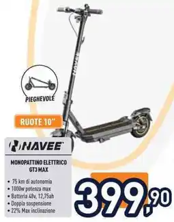 Unieuro NAVEE MONOPATTINO ELETTRICO GT3 MAX offerta