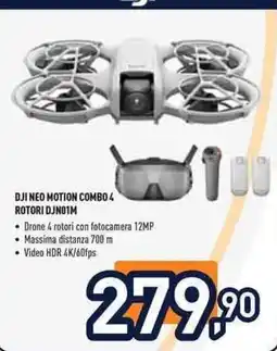 Unieuro DJI NEO MOTION COMBO 4 ROTORI DJN01M offerta