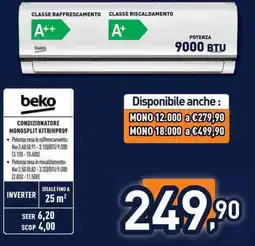Unieuro CONDIZIONATORE MONOSPLIT KITBIHPRO9 offerta