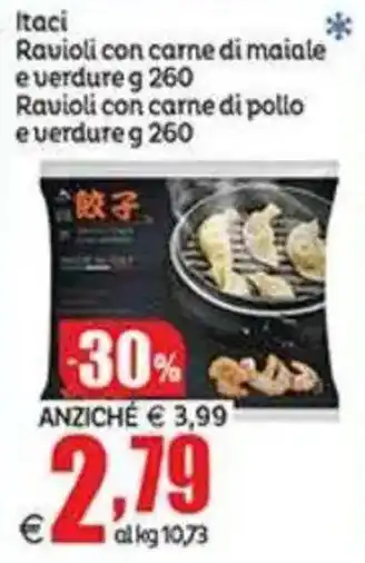 Elite Itaci Ravioli con carne di maiale e verdure offerta