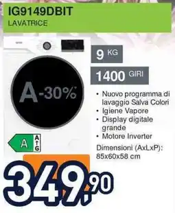 Unieuro Ignis IG9149DBIT lavatrice offerta