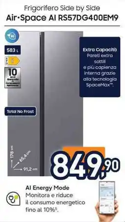 Unieuro Frigorifero Side by Side Air•Space AI offerta