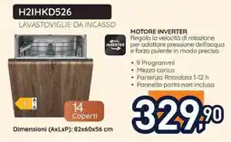 Unieuro H2IHKD526 LAVASTOVIGLIE DA INCASSO offerta