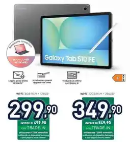 Unieuro Galaxy Tab S10 FE offerta