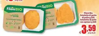 Elite Fileni Bio Cotolette di petto di pollo offerta