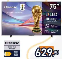 Unieuro Hisense smart tv 4k qled 7507S offerta