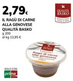 Basko IL RAGÙ DI CARNE ALLA GENOVESE QUALITÀ BASKO offerta