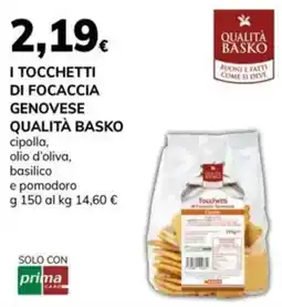 Basko I TOCCHETTI DI FOCACCIA GENOVESE QUALITÀ BASKO offerta