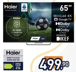 Unieuro Haier smart tv 4k qled H65M80 SERIE M80 offerta