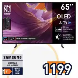 Unieuro Samsung smart tv 4k oled QE65S85FA offerta