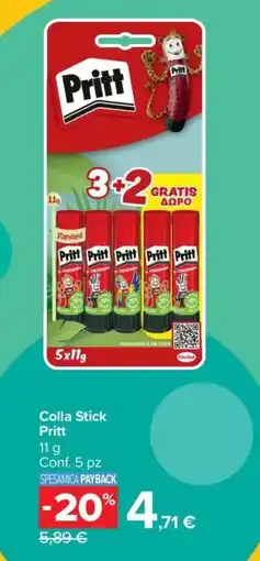 Carrefour Market Colla Stick Pritt offerta