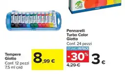 Carrefour Market Pennarelli Turbo Color Giotto offerta