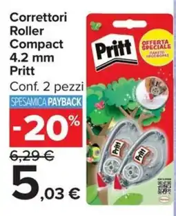 Carrefour Market Correttori Roller Compact Pritt offerta