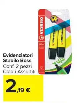 Carrefour Market Evidenziatori Stabilo Boss offerta
