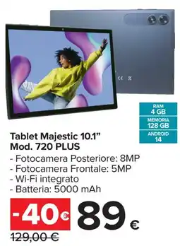 Carrefour Market Tablet Majestic 10.1" Mod. 720 PLUS offerta