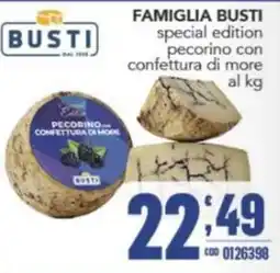 Gruppo di Palo FAMIGLIA BUSTI special edition pecorino con confettura di more offerta