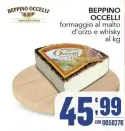 Gruppo di Palo Beppino Occhelli formaggio al malto d'orzo e whisky offerta