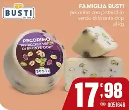 Gruppo di Palo FAMIGLIA BUSTI pecorino con pistacchio verde di bronte dop offerta