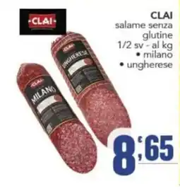 Gruppo di Palo CLAI salame senza glutine offerta