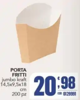 Gruppo di Palo PORTA FRITTI jumbo kraft offerta