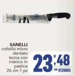 Gruppo di Palo SANELLI coltello micro dentato tecna con manico in pastica offerta