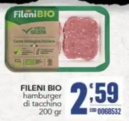 Gruppo di Palo Fileni BIO hamburger di tacchino offerta