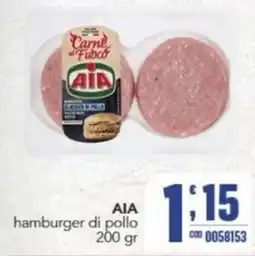 Gruppo di Palo AIA hamburger di pollo offerta