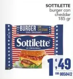 Gruppo di Palo Sottilette burger con cheddar offerta