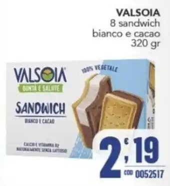 Gruppo di Palo VALSOIA SANDWICH BIANCO E CACAO offerta